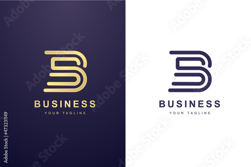 Initial Letter B Logo For Business or Media Company.