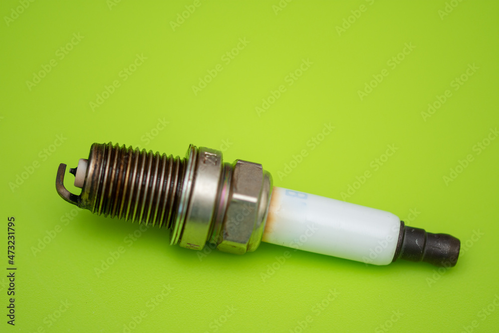 old car spark plug  isolated 