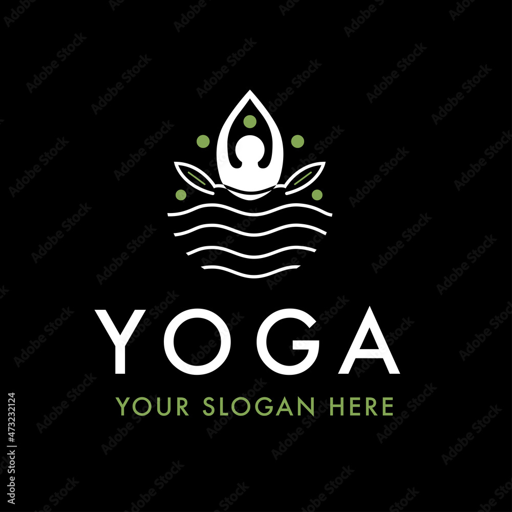 Lotus flower yoga logo flat icon isolated on background vector illustration Lotus flower yoga logo flat icon isolated on background vector illustration