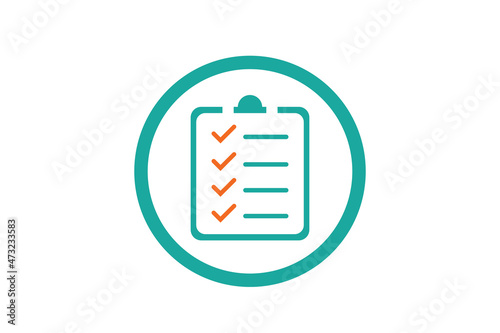 Checklist vector icon on white background for website, application, printing, document, poster design, etc. vector EPS10