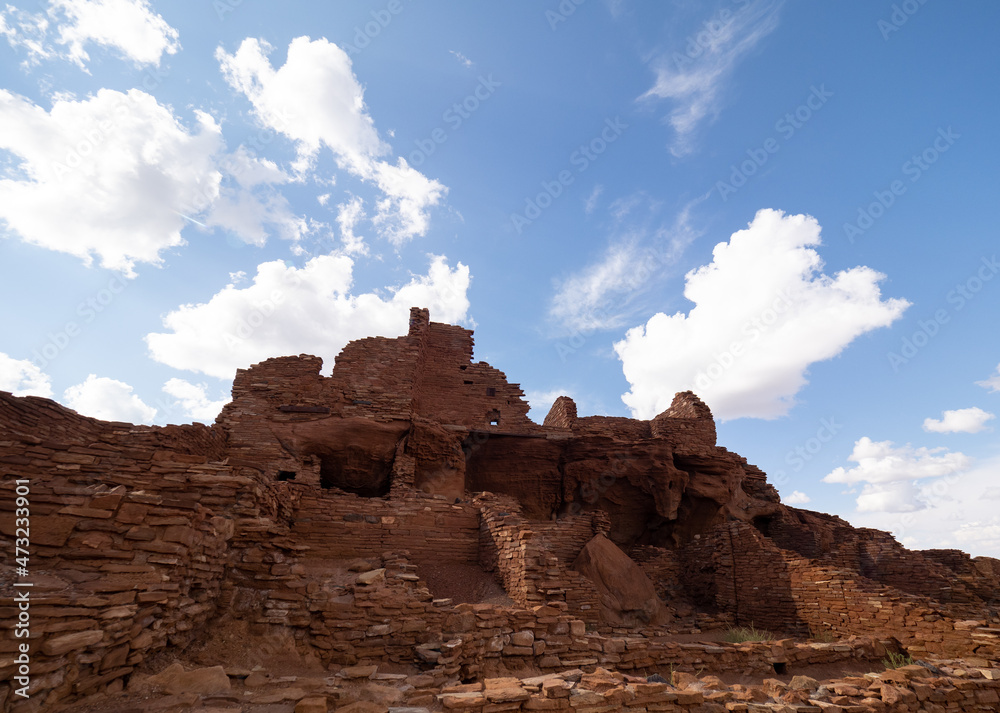 Rooms in the Ruins of Wupatki Pueblo at Wupatki National Monument, Arizona