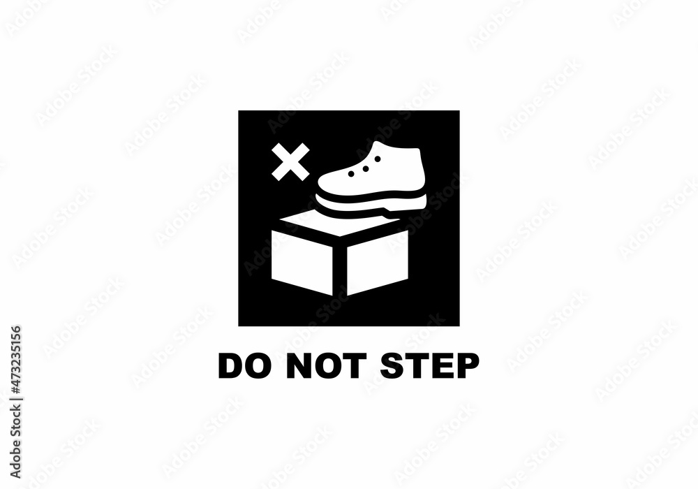 Do not step simple flat icon vector illustration