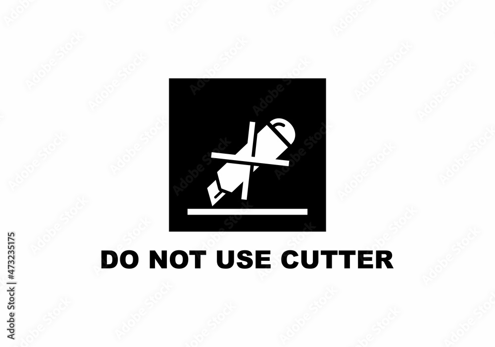 Do not use cutter simple flat icon vector illustration