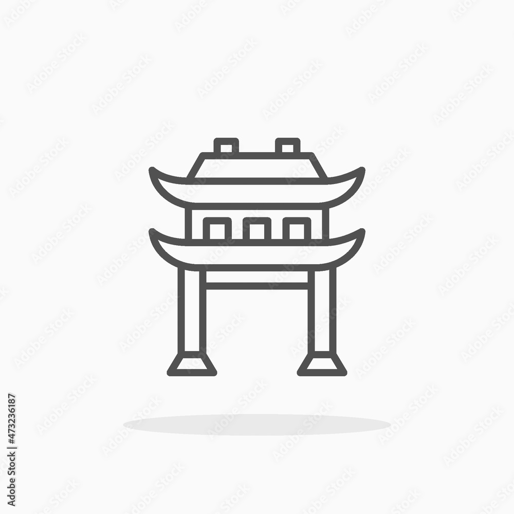 Gate icon. Editable Stroke and pixel perfect. Outline style. Vector illustration. Enjoy this icon for your project. Gate icon. Editable Stroke and pixel perfect. Outline style. Vector illustration. Enjoy this icon for your project.