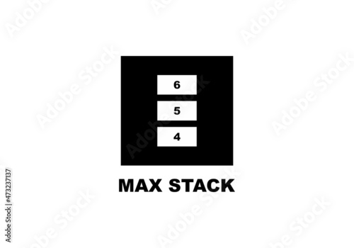 Max stack simple flat icon vector illustration