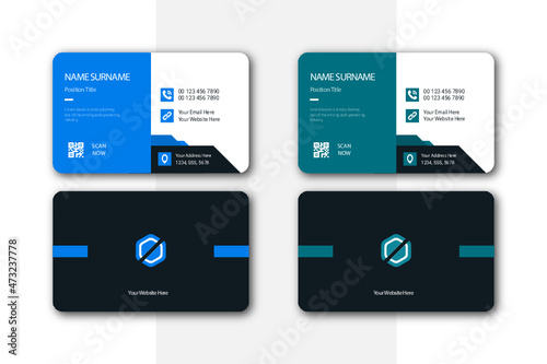 Creative Minimal Modern and Clean Business Card Design Template
