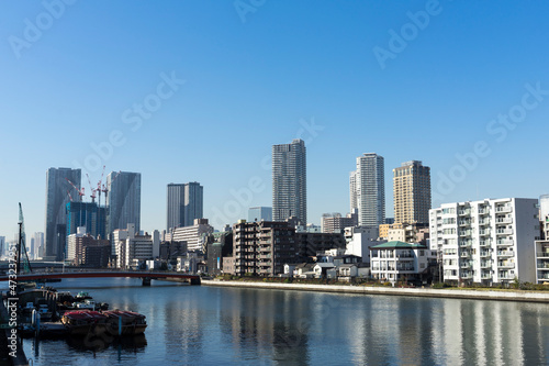 東京の河川風景　晴海、豊洲、豊海、月島、勝どき © EISAKU SHIRAYAMA