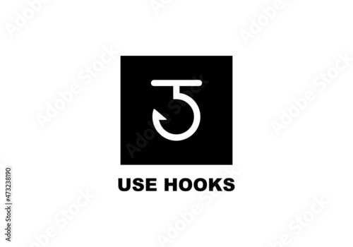 Use hooks simple flat icon vector illustration