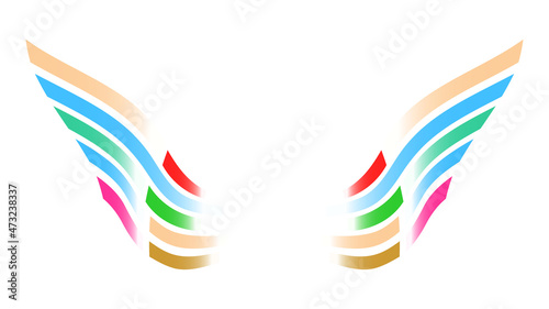 Free Download Colorful flying wings poster background - GFXLoad