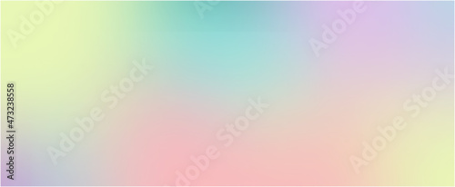 Abstract blurred gradient background in pastel colors. Colorful rainbow gradient. Smooth blend banner template.Image fo illustration, suitable for wallpaper, web banner, landing page.