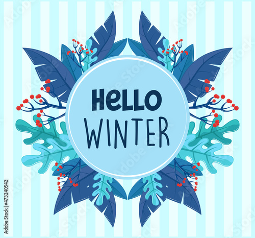 hello winter label