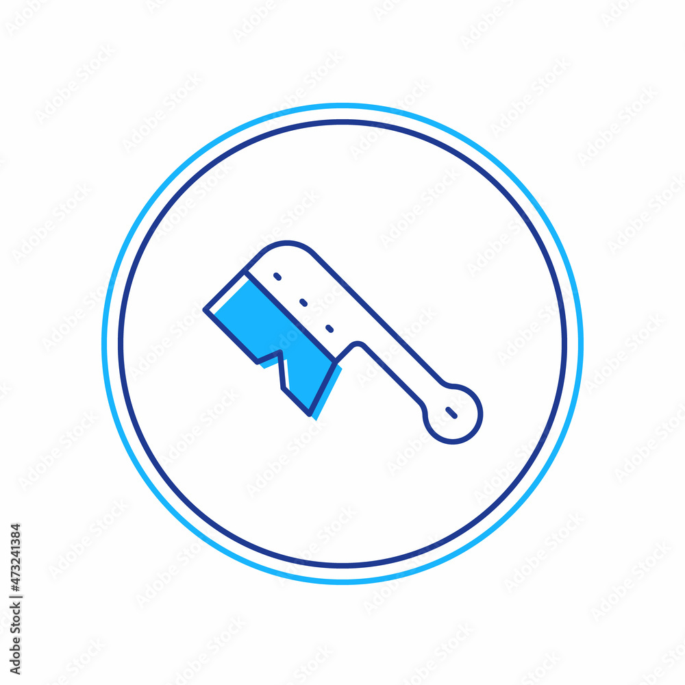Filled outline Beekeeping brush icon isolated on white background. Tool of the beekeeper. Vector Filled outline Beekeeping brush icon isolated on white background. Tool of the beekeeper. Vector