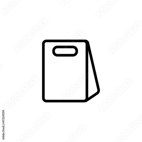 shopping bag flat icon vector illustration