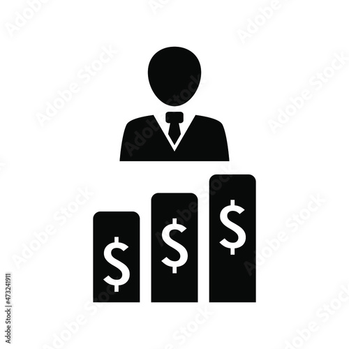 Salary increment icon vector graphic