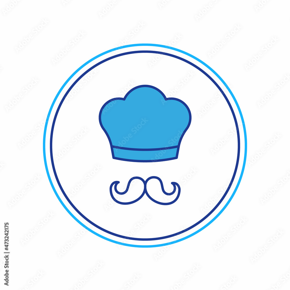 Filled outline Italian cook icon isolated on white background. Vector Filled outline Italian cook icon isolated on white background. Vector