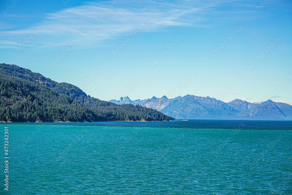 Obraz premium Landscape with sea and mountains