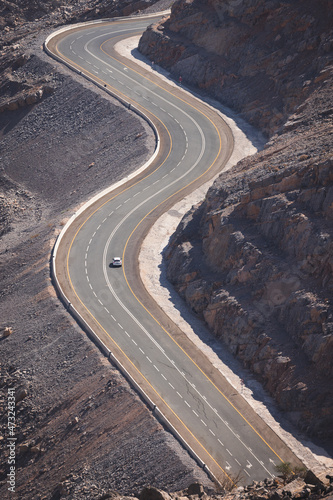 Roads leading to the top of Jebel Jais
