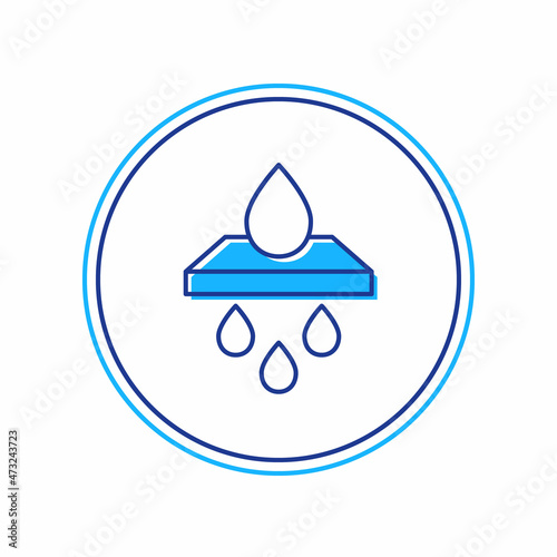 Filled outline Water filter cartridge icon isolated on white background. Vector