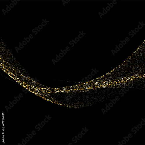 Luxury background with golden particles wave background