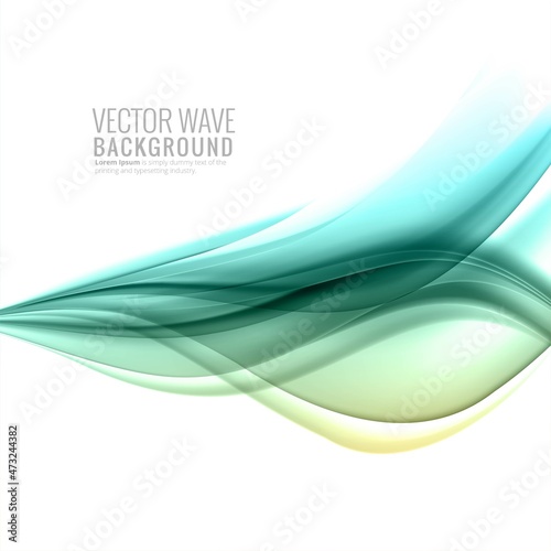 Abstract colorful smooth business wave background © Harryarts