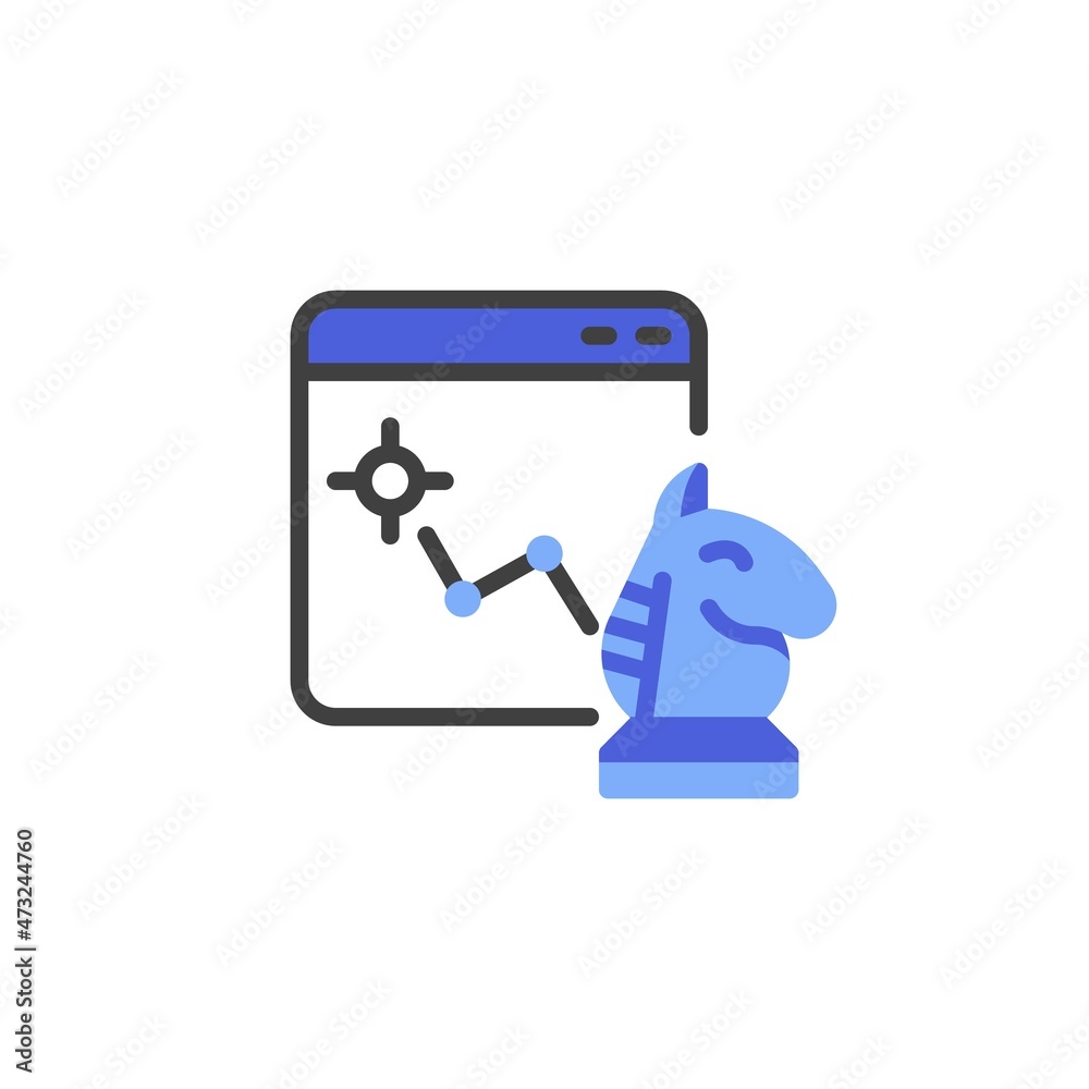 Marketing strategy line icon Marketing strategy line icon