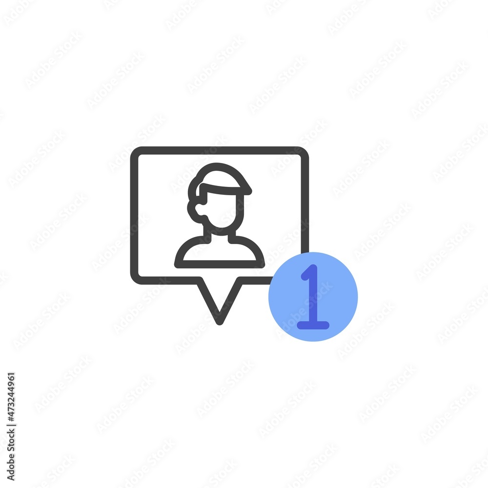Follower notification line icon Follower notification line icon