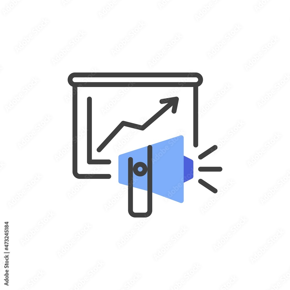 Digital marketing line icon