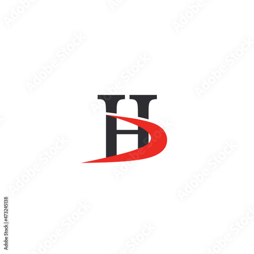Initial letter H template logo design