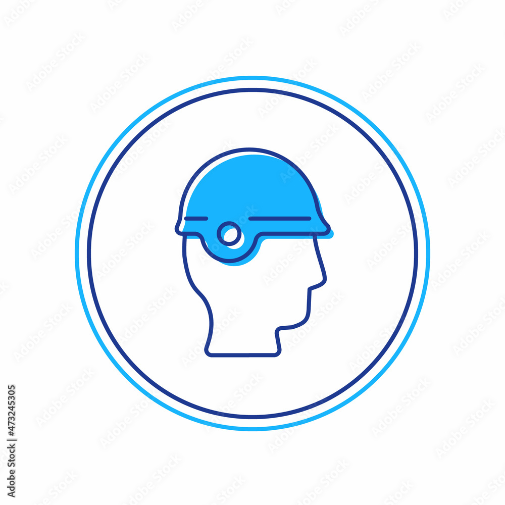 Filled outline Baseball helmet icon isolated on white background. Vector Filled outline Baseball helmet icon isolated on white background. Vector