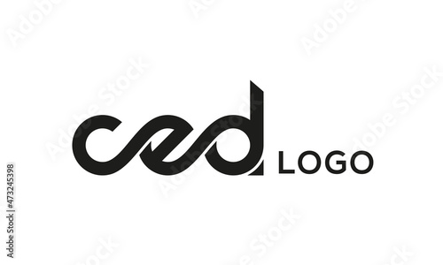 Letter CED creative logo design vector
