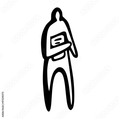 job applicant of business hand drawn illustration