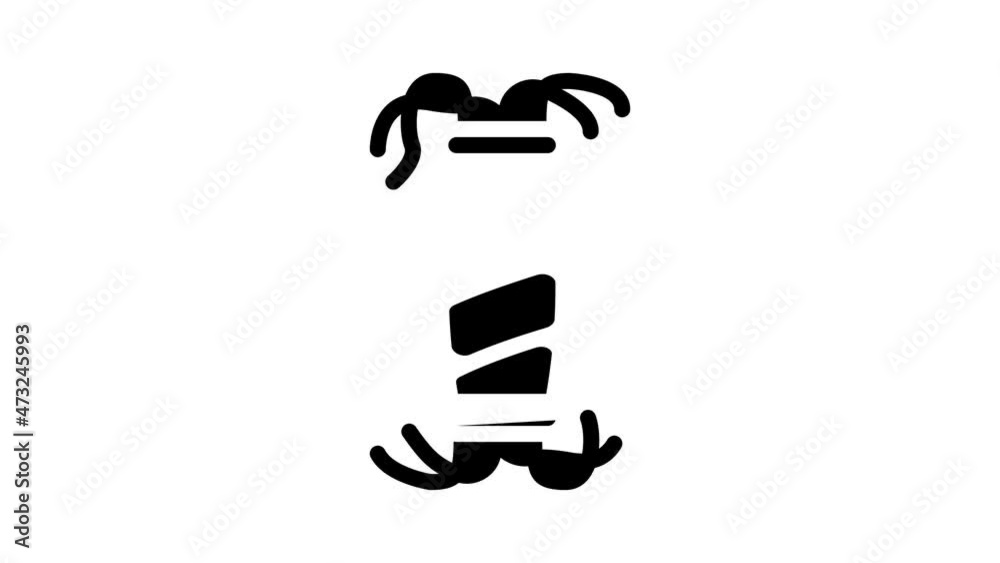 playing funny pet toy animated glyph icon playing funny pet toy sign. isolated on white background