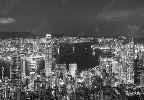 Victoria harbor of Hong Kong city