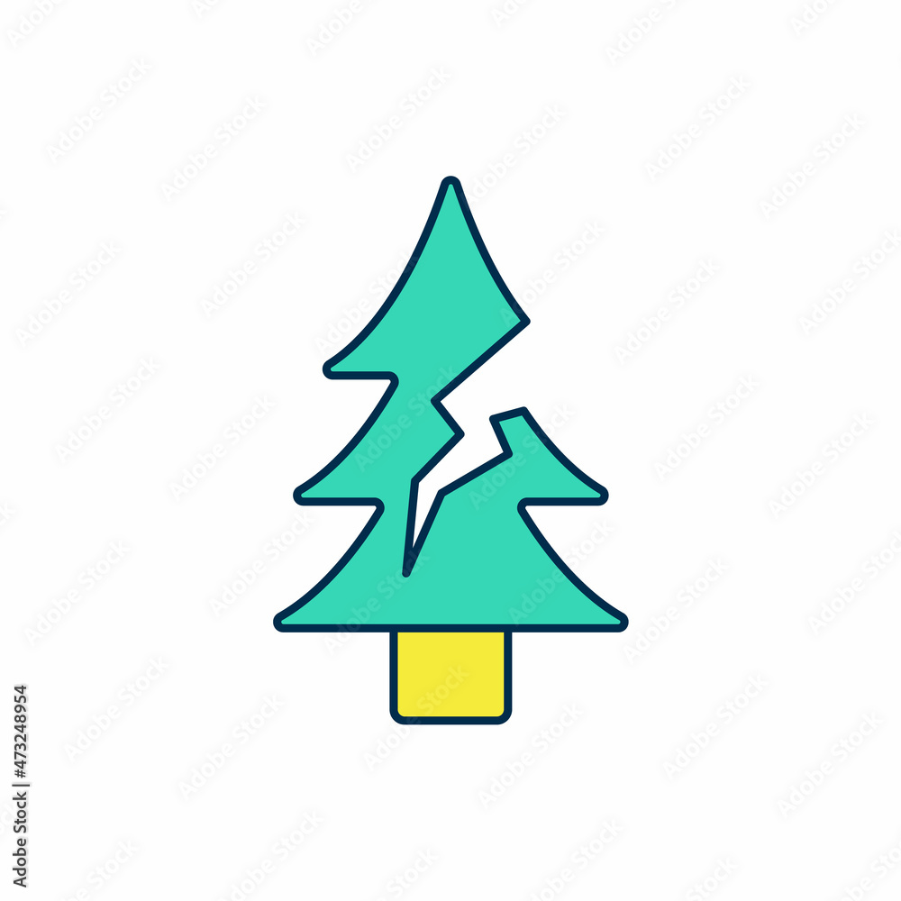 Filled outline Tree icon isolated on white background. Forest symbol. Vector Filled outline Tree icon isolated on white background. Forest symbol. Vector
