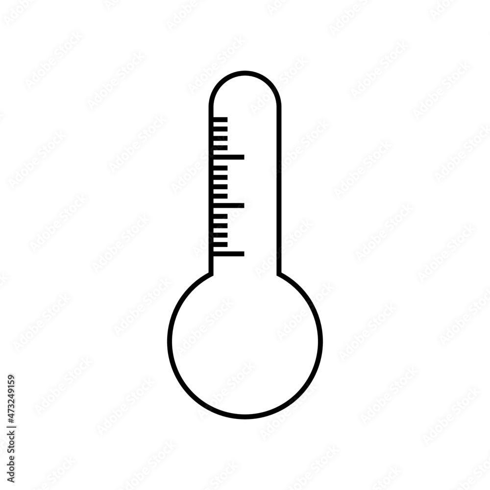 Thermometer icon. Thermometer vector or clipart. Temperature measuring instrument. Thermometer icon. Thermometer vector or clipart. Temperature measuring instrument.