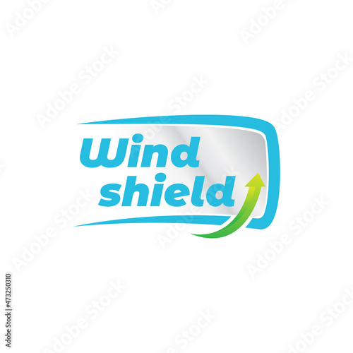 abstract wind shield car glass logo symbol icon vector graphic design illustration idea creative