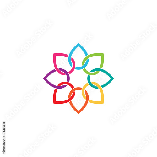 lines abstract drop water flowers logo symbol icon vector graphic design illustration idea creative