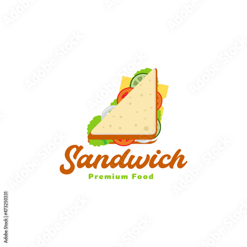 food sandwich colorful yummy logo symbol icon vector graphic design illustration idea creative