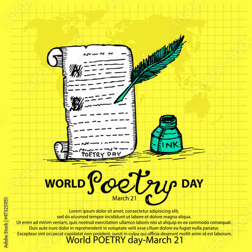 WORLD POETRY DAY, POSTER AND BANNER