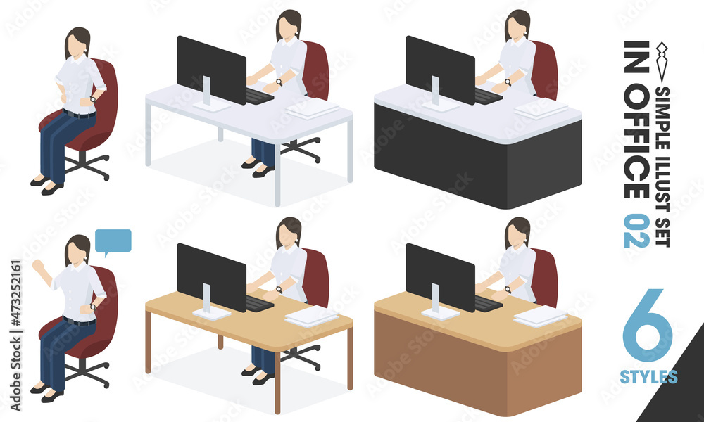 イラストセット「IN OFFICE 02」6点 シャツ ビジネスマン オフィス イラストセット「IN OFFICE 02」6点 シャツ ビジネスマン オフィス