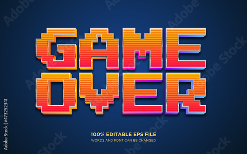 Pixel 3d editable text style effect	