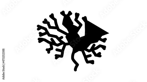 irish moss seaweed animated glyph icon irish moss seaweed sign. isolated on white background photo