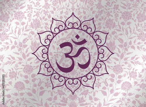 aum syllable , paisley design ,Hinduism , India	