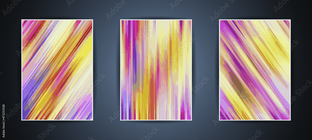 Set of Colorful blur background texture. Abstract art design for your design project. Modern liquid flow style illustration 
