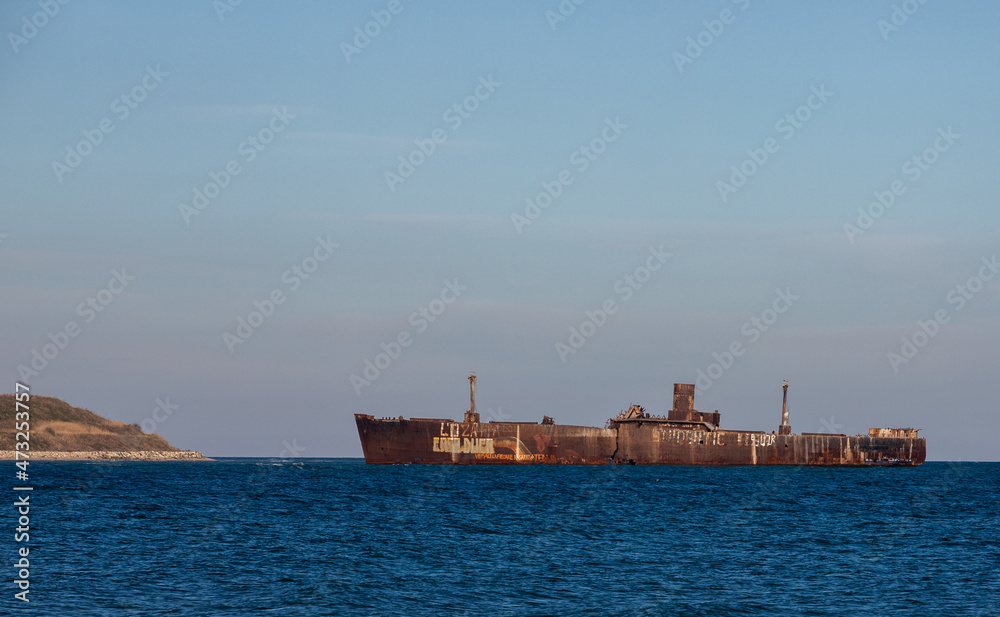 Wreck on the beach in Costinesti - Romania