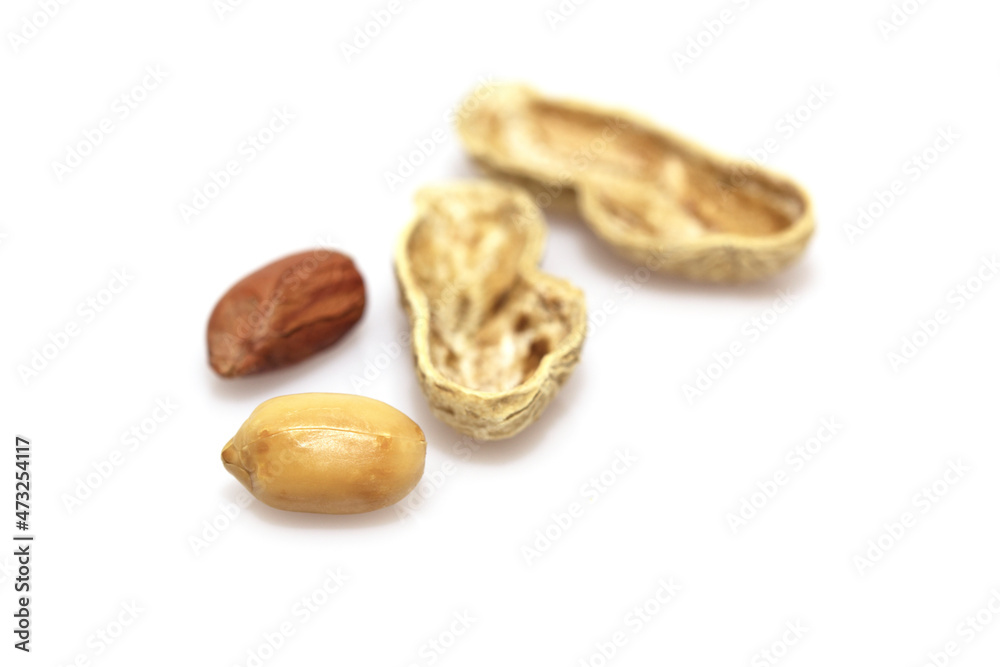 Peanuts isolated on a white background. Peanuts isolated on a white background.