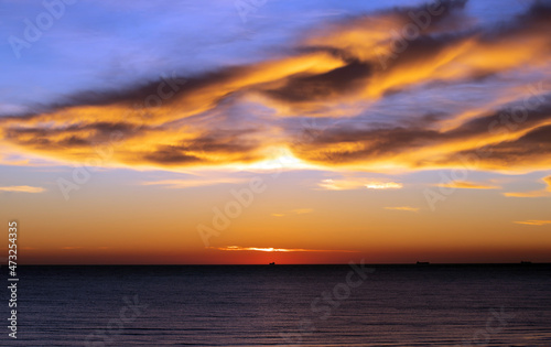 a beautiful landscape before sunrise on the sea © sebi_2569