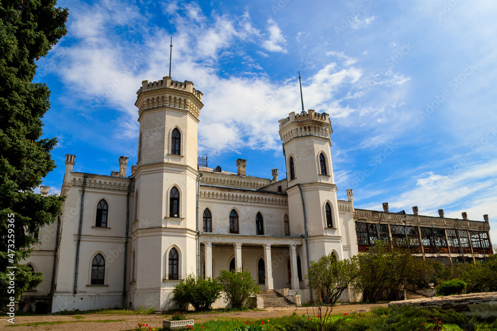 Sharovka palace in neo-gothic style, also known as Sugar Palace in Kharkov region, Ukraine