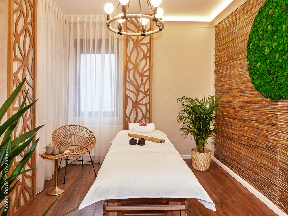 Interior of modern spa