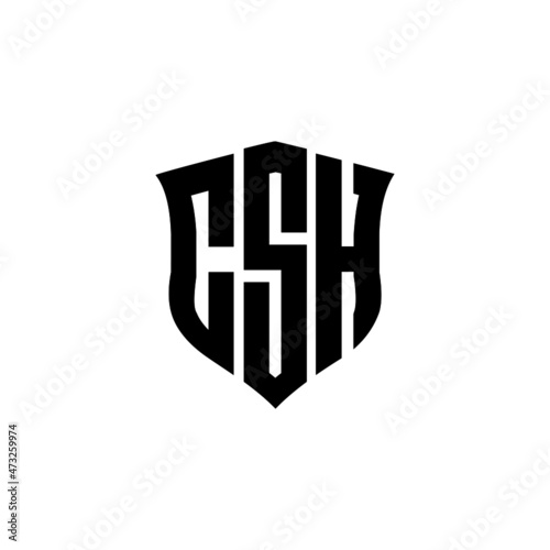 CSH letter logo design with white background in illustrator, vector logo modern alphabet font overlap style. calligraphy designs for logo, Poster, Invitation, etc.	 photo